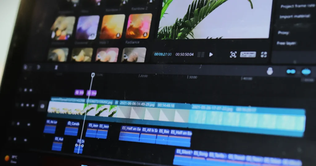パソコンに動画編集ソフトが移っている画像